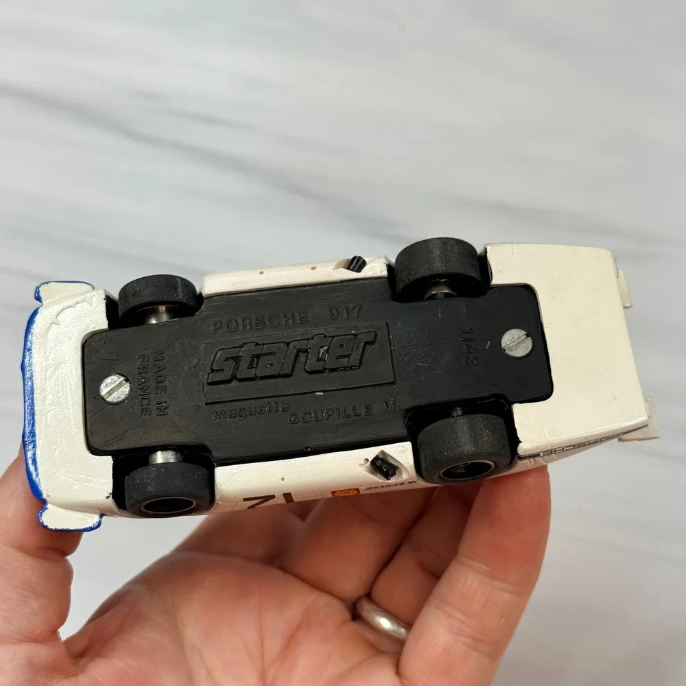Starter Porsche 917 White Blue #12 Racing Model Car 1:43 Scale Resin France
